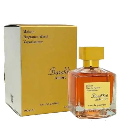 ادکلن BARAKKAT AMBER AVE FRAGRANCE WORLD ادکلن باکارت رژ گرند سویر فرگرانس وورد