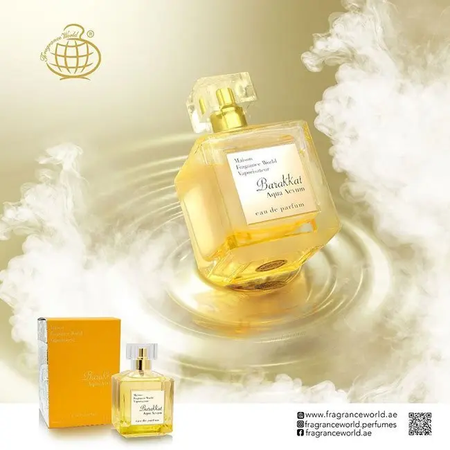ادکلن BARAKKAT AQUA AEVUM FRAGRANCE WORLD ادکلن باکارات آکوا ویتای فرگرانس وورد امارات